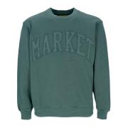 MARKET Vintage Wash Crewneck Sweatshirt Green, Herr