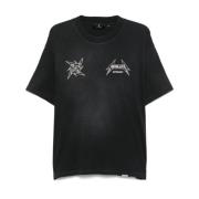 REPRESENT Svart Oversize T-shirt med Metallica-tryck Black, Herr