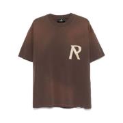 REPRESENT Cedar Brown Logo-Tape T-shirt Brown, Herr