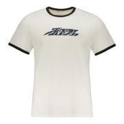 AMBUSH Bomull T-shirt med Kontrasterande Kant White, Herr