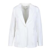 Fabiana Filippi Bomull Blazer Ofodrad Enkelknäppt Modell White, Dam