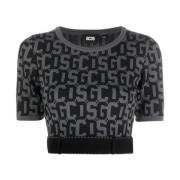 GCDS Monogram Casual Sweater Svart Black, Dam