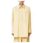 PLAN C Eggnog Cotton Shirt Yellow, Dam