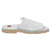 MOMA Suede Sliders White, Dam