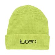 IUTER Rutig Lime Beanie Mössa Green, Herr