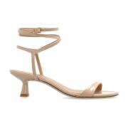 Stuart Weitzman Lackläder högklackade sandaler Nudist Beige, Dam