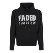 44 Label Group Faded Generation Hoodie Black, Herr