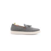 Duca di Morrone Grå Mocka Tassel Loafers Gray, Herr