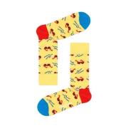 Happy Socks Gula Bomulls Crew Socks Casual Stil Multicolor, Herr