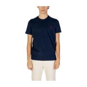 U.S. Polo Assn. Herr Bomull T-shirt Höst/Vinter Kollektion Blue, Herr