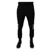 Dolce & Gabbana Leopard Print Slim Fit Jogger Pants Black, Herr