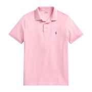 Ralph Lauren Anpassad Slim FIT Stretch Mesh Polotröja Rosa Pink, Herr