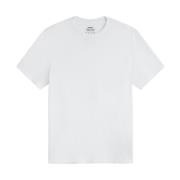 ECOALF Vit T-shirt med Kolumnmönster White, Herr