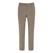 Oscar Jacobson Brun Slim Fit Microstructure Byxor Brown, Herr