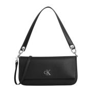 Calvin Klein Monogram Minigran Axelväska Black, Dam