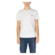 U.S. Polo Assn. Vit Bomull Crew Neck Tee White, Herr