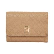 Tommy Hilfiger Monogram Liten Plånbok Grön Logo Beige, Dam