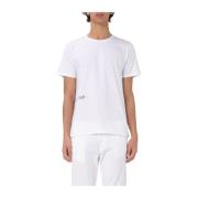 Dondup Bomull Jersey T-shirt med Sidoprint White, Herr