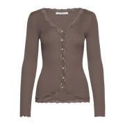 Rosemunde Feminin Spets Cardigan Falcon Brown, Dam