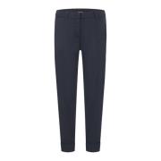 Cambio Stiliga Cropped Navy Byxor Blue, Dam