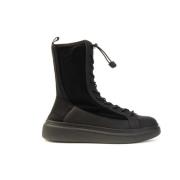 FESSURA Hög Topp Army Svart Sneakers Black, Dam