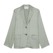 Marc O'Polo Satin blazer relaxed Green, Dam