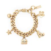 Marc Jacobs Gyllene ikon charm armband Yellow, Dam