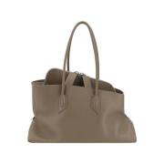 The Attico Elegant Läder Axelväska med Monogram Beige, Dam