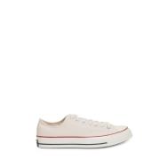 Converse Canvas Lågtop Sneakers med Logotyp Patch Beige, Dam