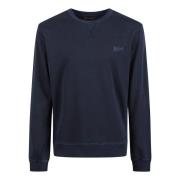 Woolrich Blå Bomull Crewneck Tröja Blue, Herr