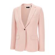 Theory Rosa Blazer Lätt Crepe Tyg Pink, Dam