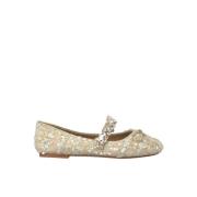 ALMA EN PENA Tweed ballerina Yellow, Dam