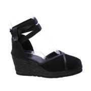 Unisa Mocka Espadrillos med Grosgrain Snören Black, Dam