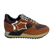 Atlantic Stars Brun Canvas Låg Topp Sneaker Brown, Herr