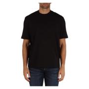 Armani Exchange Svart Bomull T-shirt med Logotyptryck Black, Herr