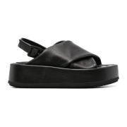 Paloma Barceló Flat Sandals Black, Dam