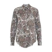 Himon's Rosa Paisley Blus Aw24 Multicolor, Dam