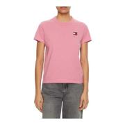 Tommy Jeans Ros Logo Bomull T-shirt Pink, Dam