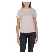 Calvin Klein Jeans Broderad Tee Modell Rosa Elegant T-shirt Pink, Dam