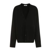 Jil Sander Svart Ull Cardigan Tröja Black, Dam