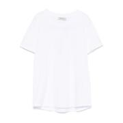 Max Mara Vit Broderad Logotyp Crew Neck T-shirt White, Dam