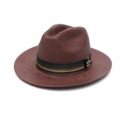 Max Mara Brun tårkrona hatt med band Brown, Dam