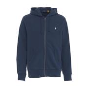 Polo Ralph Lauren Blå Zip Hoodie Sweatshirt Ss25 Blue, Herr