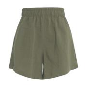 8PM Grön Linneblandnings Shorts Caruso Stil Green, Dam