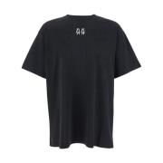 44 Label Group Svart Logo Print Crewneck T-shirt Black, Herr