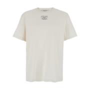 Golden Goose Vit Logodetalj Crewneck T-shirt White, Herr