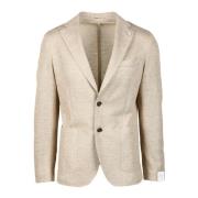 L.B.M. 1911 Linne Bomull Jacka Beige, Herr