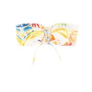 Charo Ruiz Ibiza Abstrakt Bandeau Bikini Topp Cecilia Multicolor, Dam