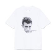 Sacai Vit T-shirt med fototryck och text White, Herr