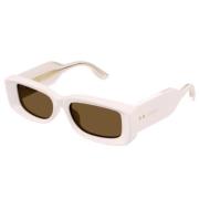 Gucci Stiliga Solglasögon White, Unisex